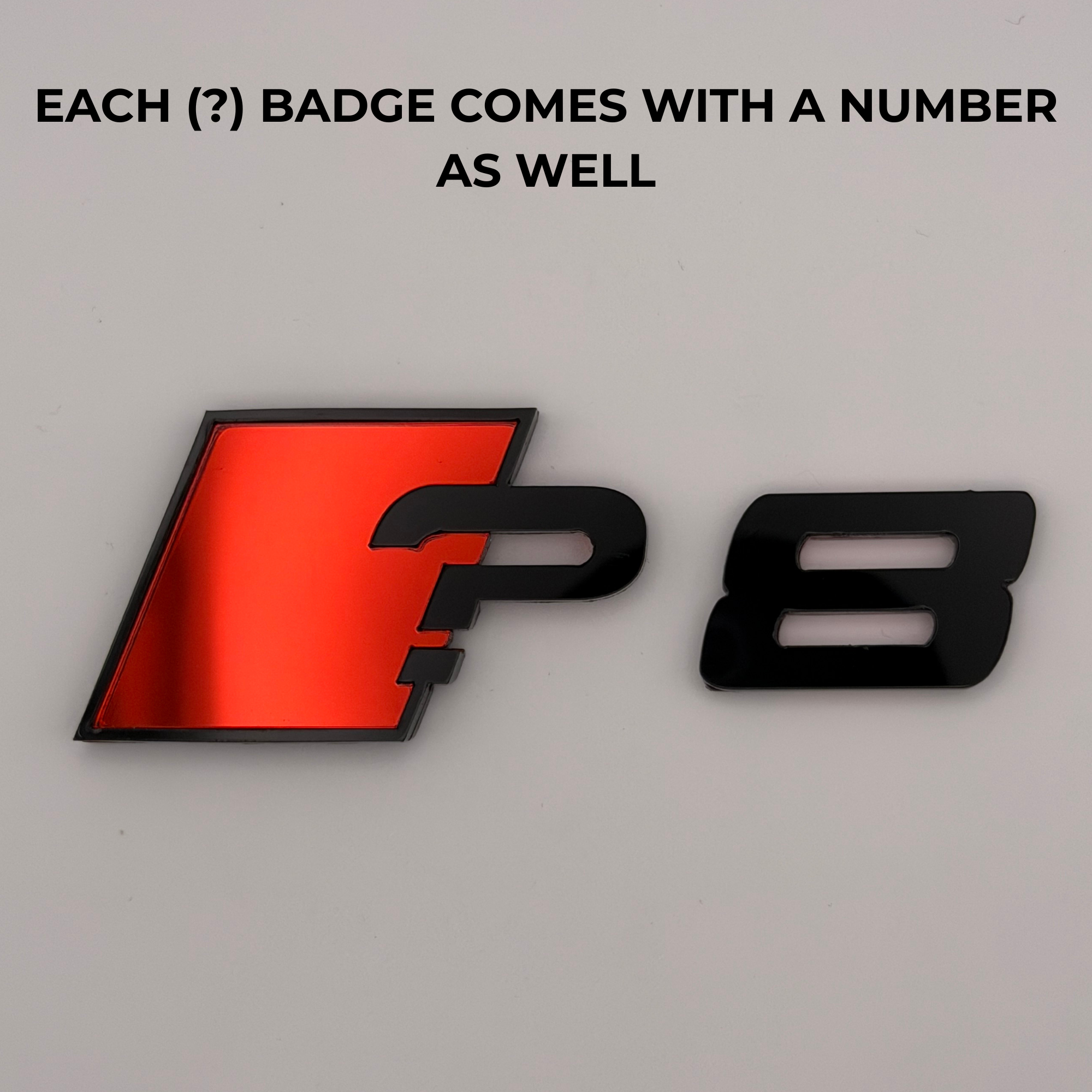 Audi A Badge - Glowing (With Number)