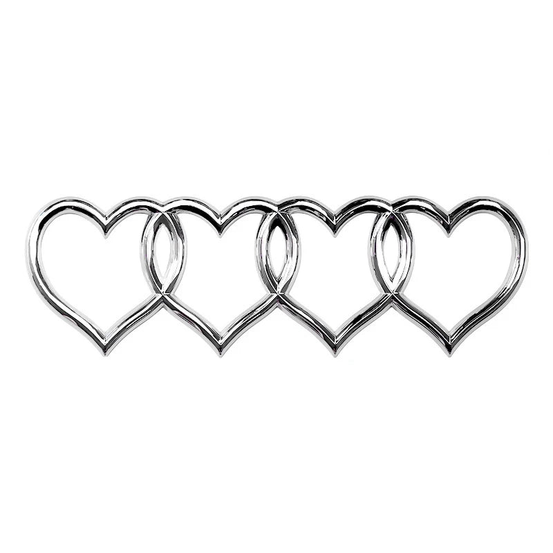 Car Love Heart Logo Rear Trunk Tail Label Badge Emblem Decal For Audi A4 A3 A5 A6 A4L B8 B7 B9 C6 C7 Replacement Car Accessories